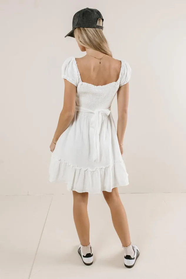 Bohme Dresses Janeia Textured Mini Dress Ivory 8211 Women