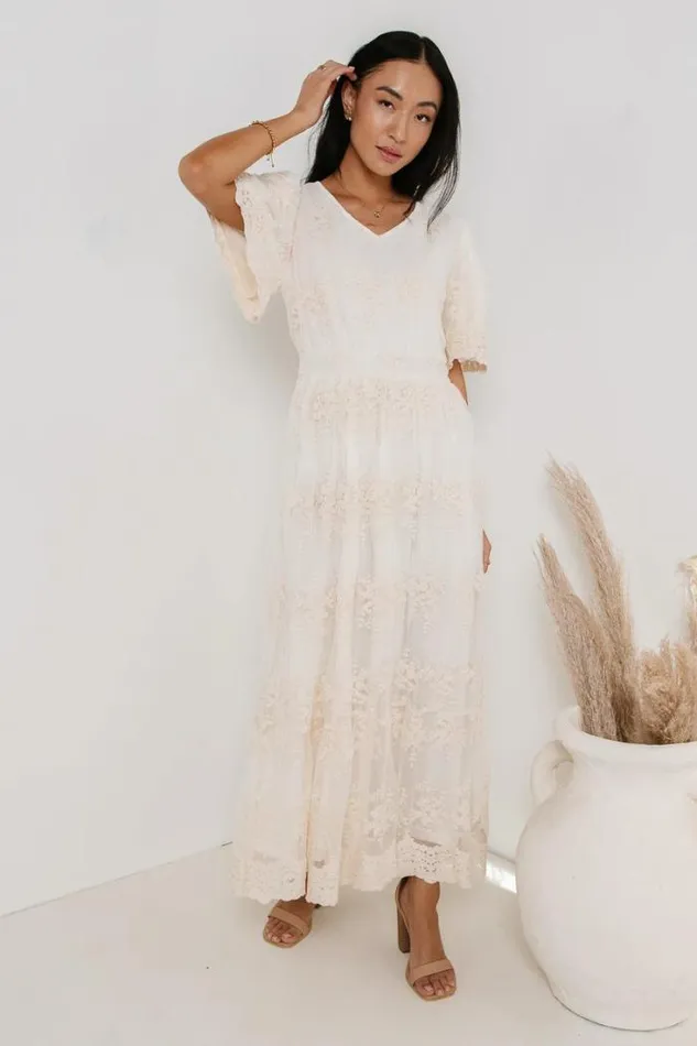 Bohme Dresses June Floral Embroidered Dress Cream 8211 Women Bohme Dresses June Floral Embroidered Dress Cream 8211 Women
