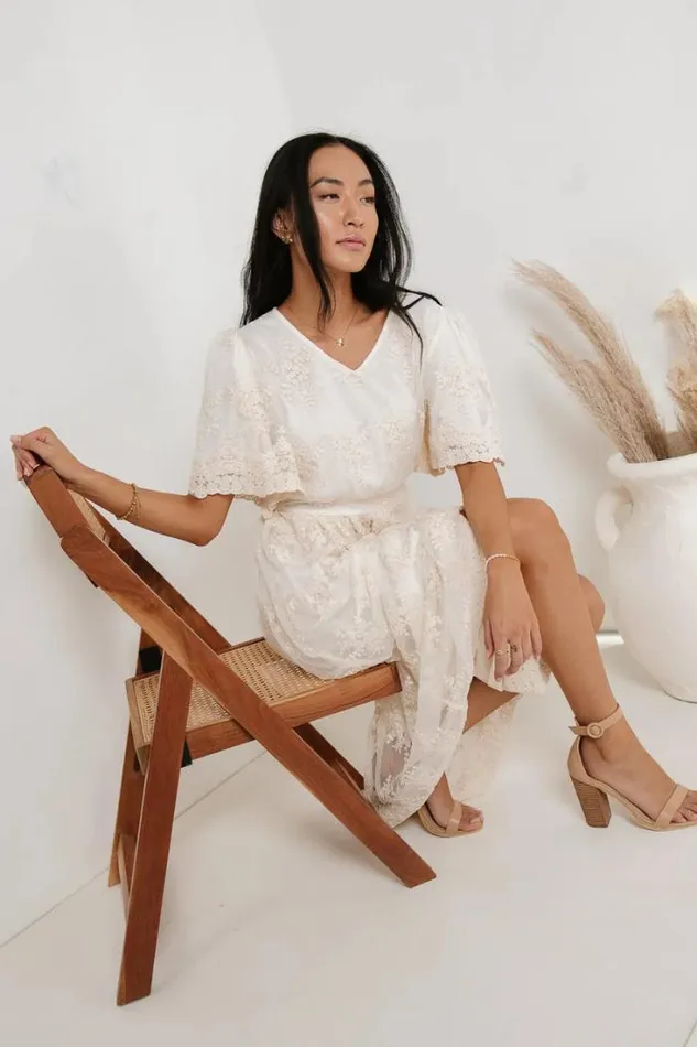 Bohme Dresses June Floral Embroidered Dress Cream 8211 Women Bohme Dresses June Floral Embroidered Dress Cream 8211 Women