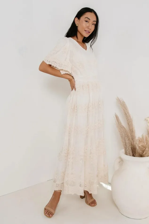 Bohme Dresses June Floral Embroidered Dress Cream 8211 Women Bohme Dresses June Floral Embroidered Dress Cream 8211 Women