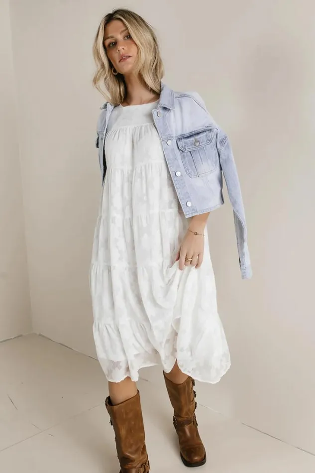 Bohme Dresses Karli Tiered Midi Dress In White White 8211 Women