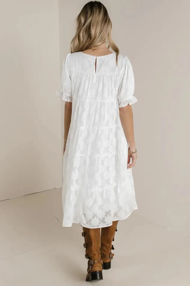 Bohme Dresses Karli Tiered Midi Dress In White White 8211 Women