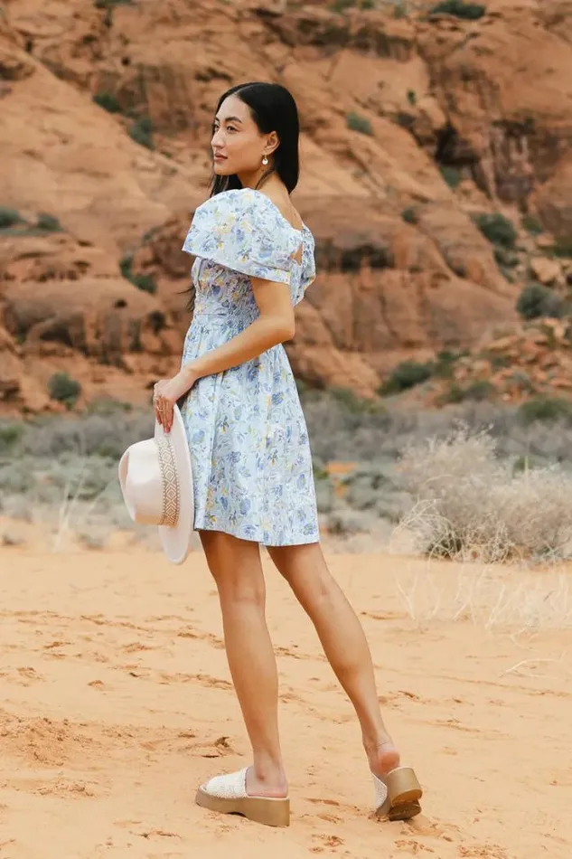 Bohme Dresses Kayra Floral Dress In Blue Blue 8211 Women