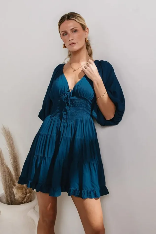 Bohme Dresses Little Runaway Mini Dress In Teal Teal 8211 Women