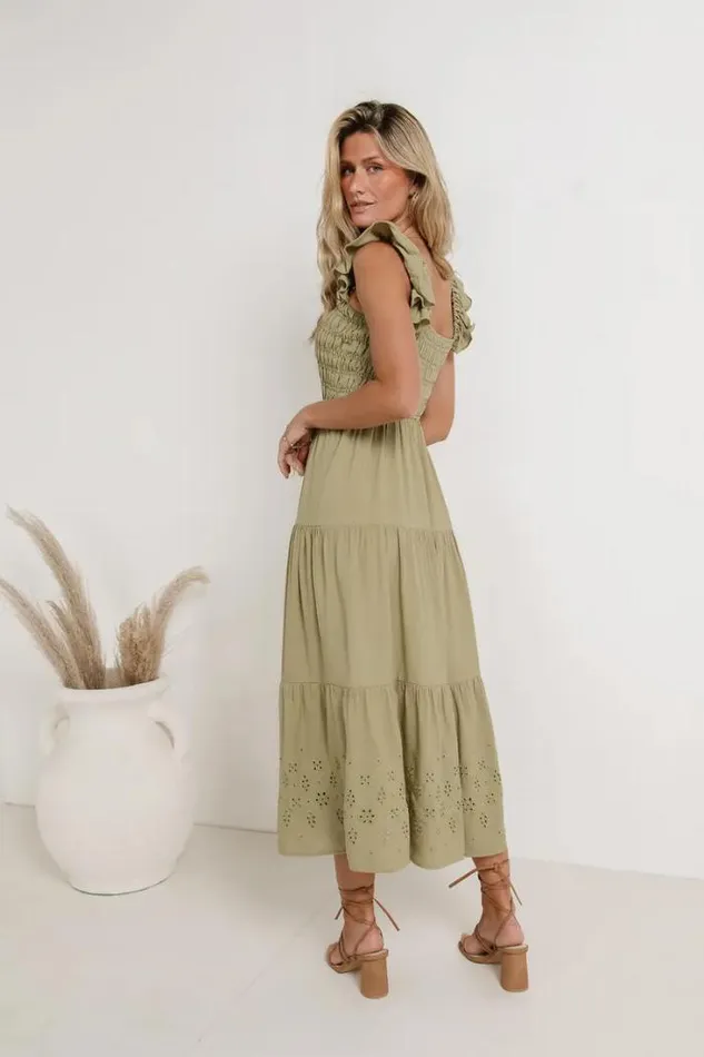 Bohme Dresses Maxton Midi Dress In Olive Olive 8211 Women Bohme Dresses Maxton Midi Dress In Olive Olive 8211 Women