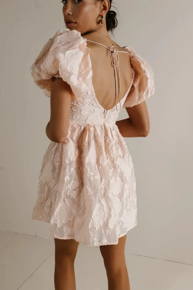 Bohme Dresses McKell Floral Babydoll Dress Blush 8211 Women