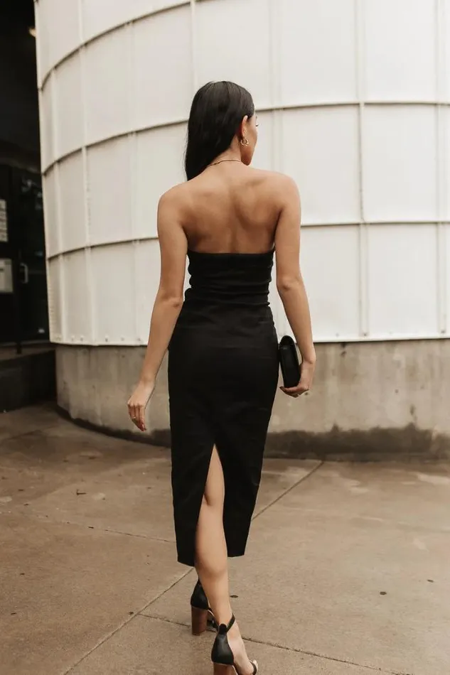 Bohme Dresses Micah Strapless Midi Dress In Black Black 8211 Women Bohme Dresses Micah Strapless Midi Dress In Black Black 8211 Women
