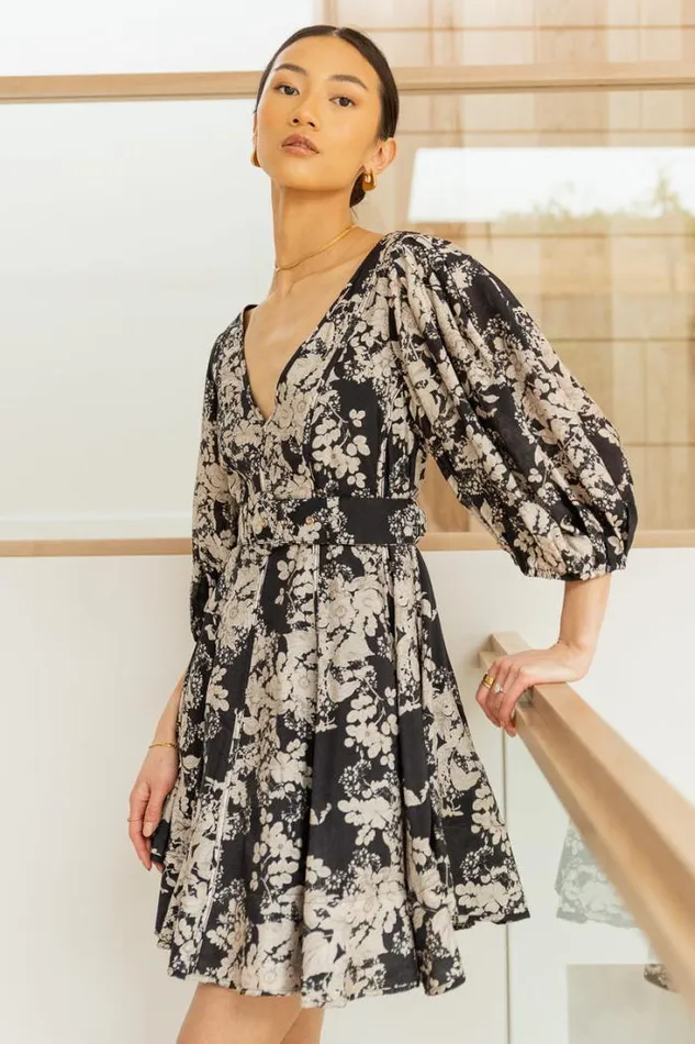 Bohme Dresses Mila Floral Mini Dress Black 8211 Women Bohme Dresses Mila Floral Mini Dress Black 8211 Women