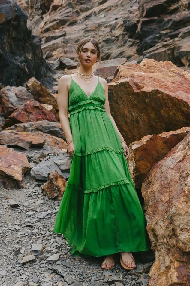 Bohme Dresses Mimi Maxi Dress Green 8211 Women