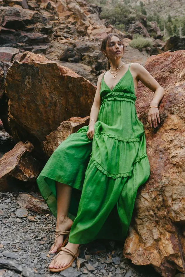 Bohme Dresses Mimi Maxi Dress Green 8211 Women