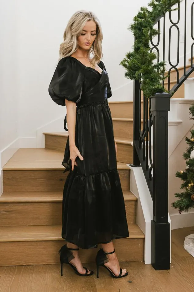 Bohme Dresses Samara Puff Sleeve Dress In Black Black 8211 Women