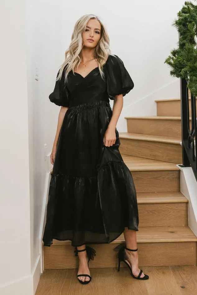 Bohme Dresses Samara Puff Sleeve Dress In Black Black 8211 Women Bohme Dresses Samara Puff Sleeve Dress In Black Black 8211 Women
