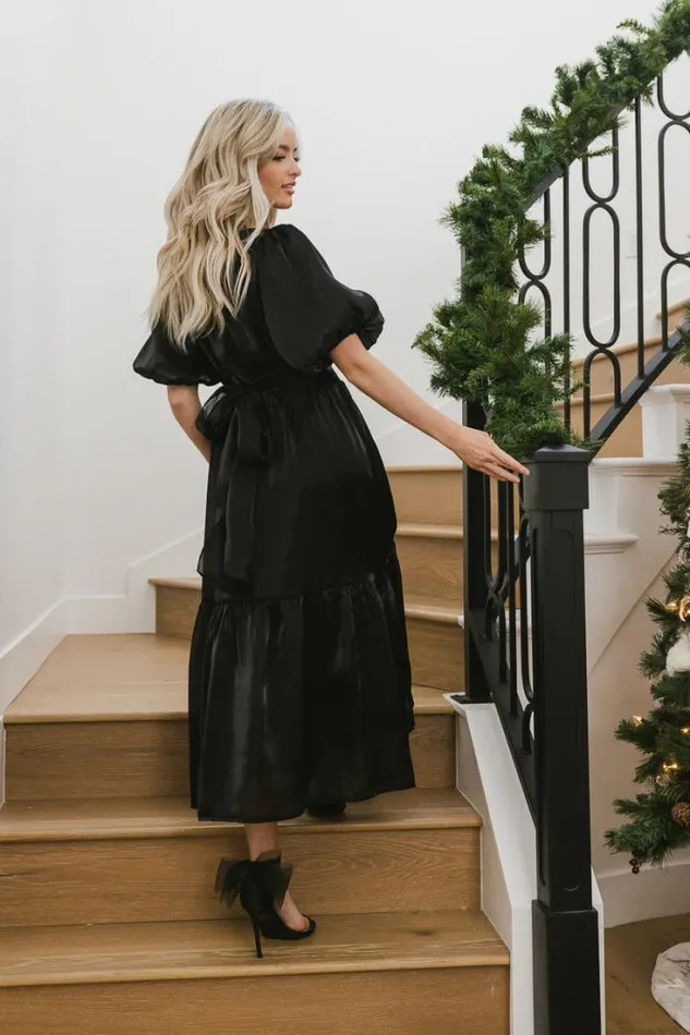Bohme Dresses Samara Puff Sleeve Dress In Black Black 8211 Women Bohme Dresses Samara Puff Sleeve Dress In Black Black 8211 Women