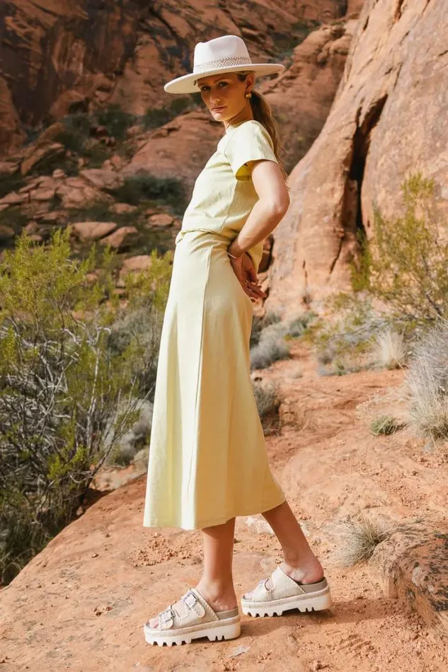 Bohme Dresses Sarah Twofer Dress In Lime Lime 8211 Women