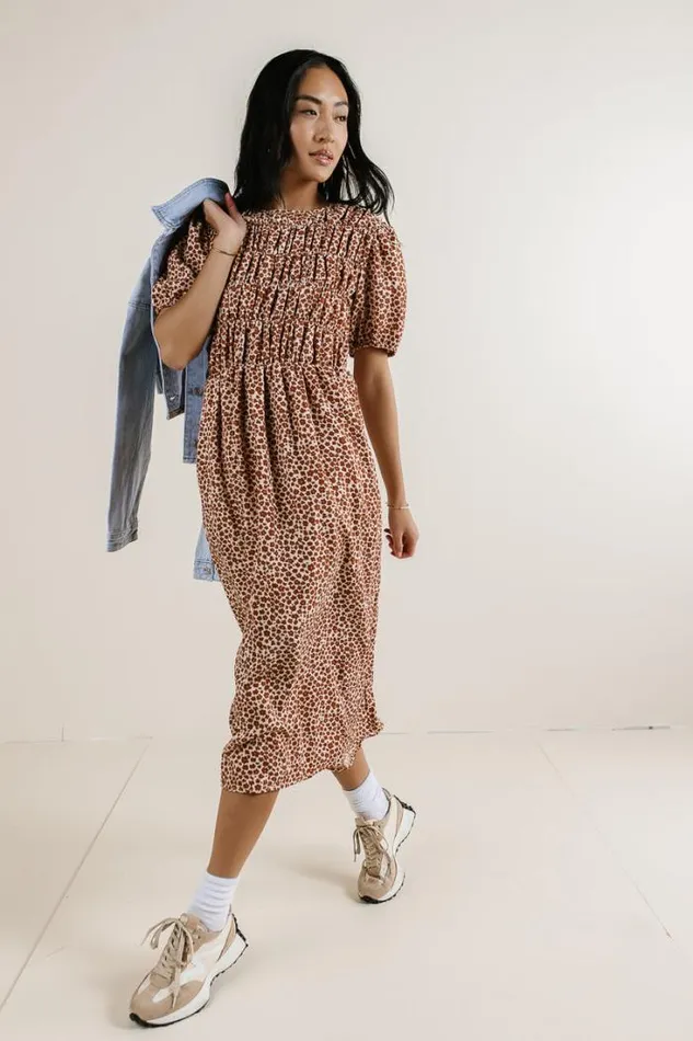 Bohme Dresses Shyla Floral Midi Dress Rust 8211 Women