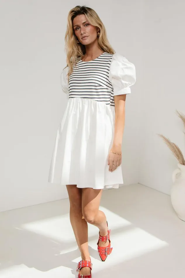 Bohme Dresses Virginia Puff Sleeve Mini Dress Ivory 8211 Women Bohme Dresses Virginia Puff Sleeve Mini Dress Ivory 8211 Women