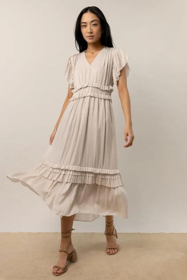 Bohme Dresses Willa Ruffle Dress In Ivory Ivory 8211 Women