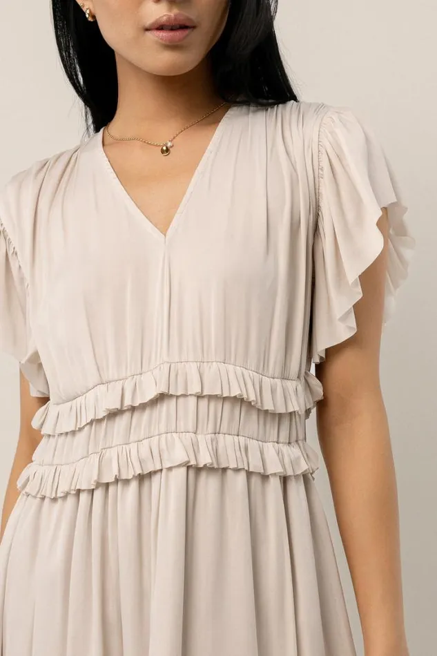 Bohme Dresses Willa Ruffle Dress In Ivory Ivory 8211 Women