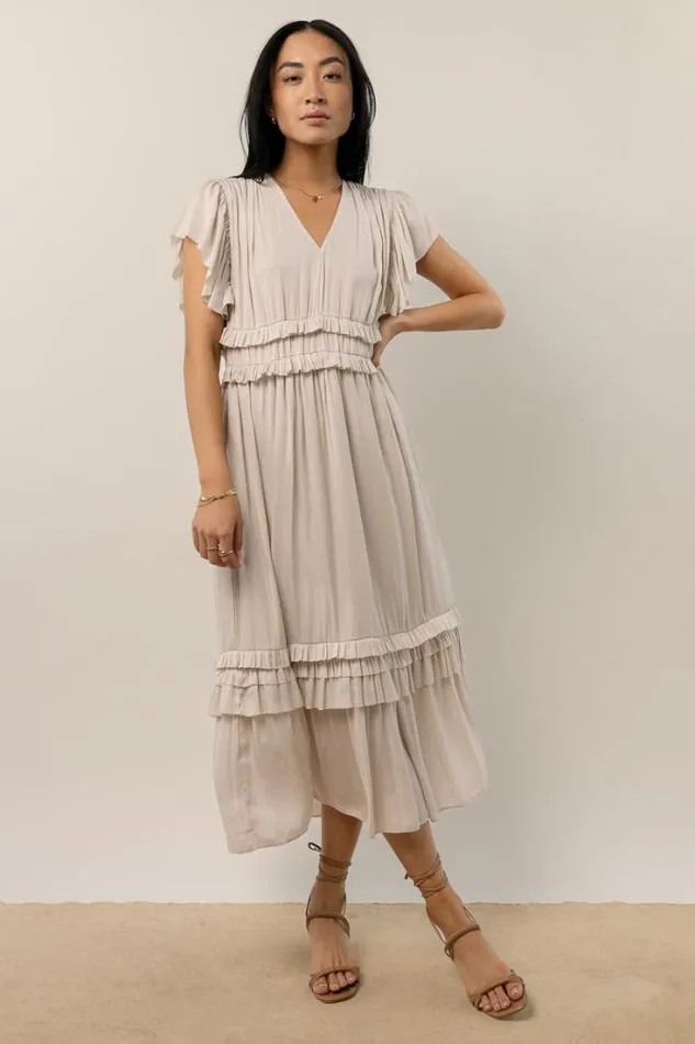 Bohme Dresses Willa Ruffle Dress In Ivory Ivory 8211 Women