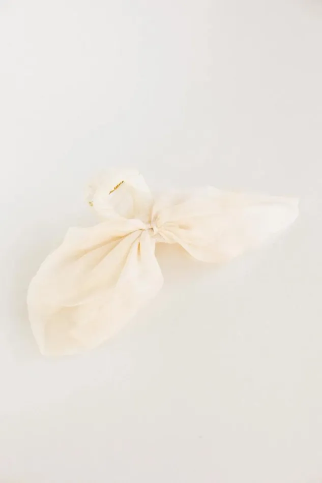 Bohme Hair Accessories Mesh Bow Claw Clip Cream 8211 Women