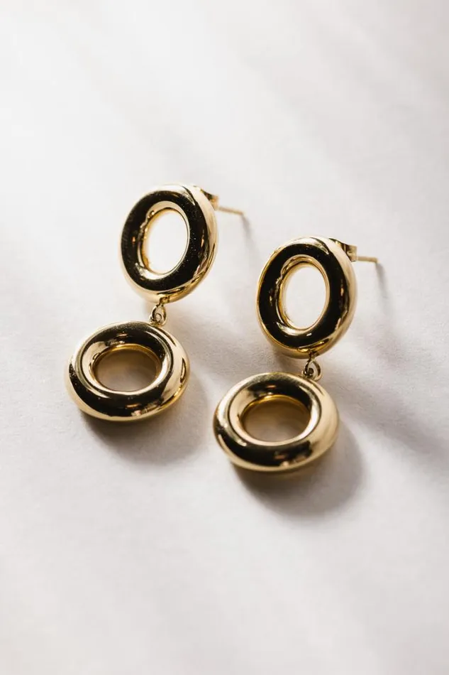 Bohme Jewelry Double Circle Earrings Gold 8211 Women Bohme Jewelry Double Circle Earrings Gold 8211 Women