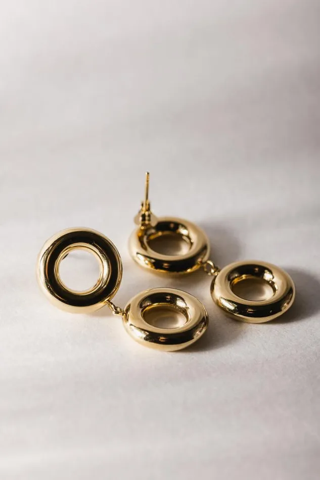 Bohme Jewelry Double Circle Earrings Gold 8211 Women Bohme Jewelry Double Circle Earrings Gold 8211 Women