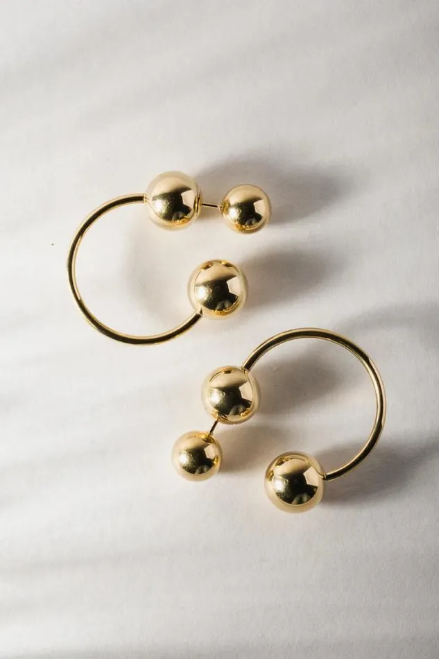 Bohme Jewelry Double Sided Open Hoop Earrings Gold 8211 Women Bohme Jewelry Double Sided Open Hoop Earrings Gold 8211 Women