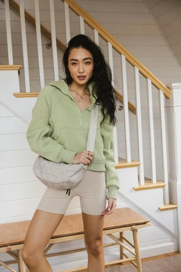 Bohme Loungewear Alyssa Half Zip In Sage Sage 8211 Women Bohme Loungewear Alyssa Half Zip In Sage Sage 8211 Women