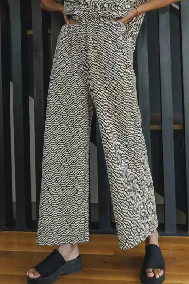 Bohme Loungewear Esme Wide Leg Pants Taupe 8211 Women Bohme Loungewear Esme Wide Leg Pants Taupe 8211 Women