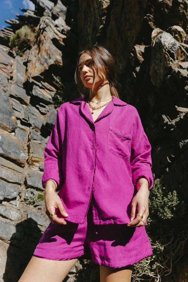 Bohme Loungewear Jasmine Shorts In Magenta Magenta 8211 Women Bohme Loungewear Jasmine Shorts In Magenta Magenta 8211 Women