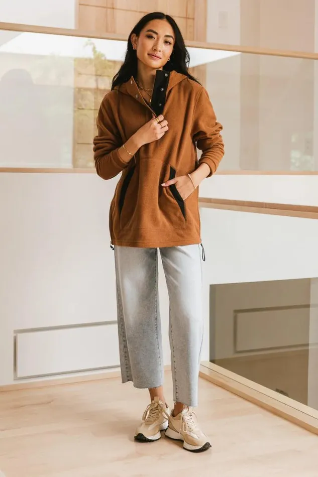 Bohme Outerwear Aiden Fleece Pullover 8211 FINAL SALE Camel 8211 Women