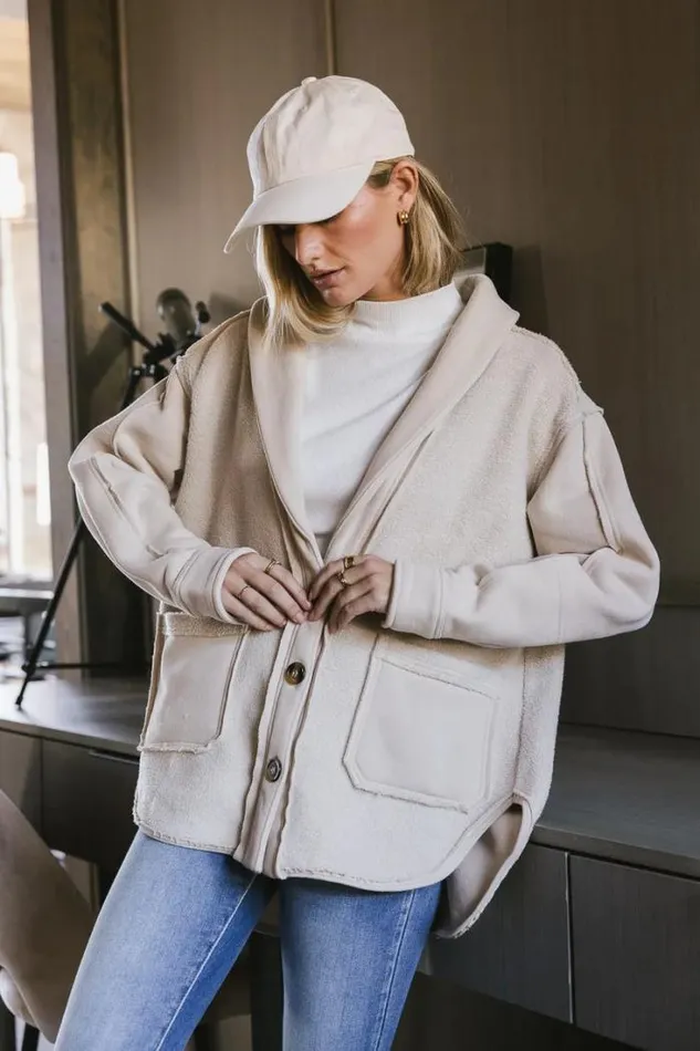 Bohme Outerwear Sophie Cozy Jacket In Natural Natural 8211 Women