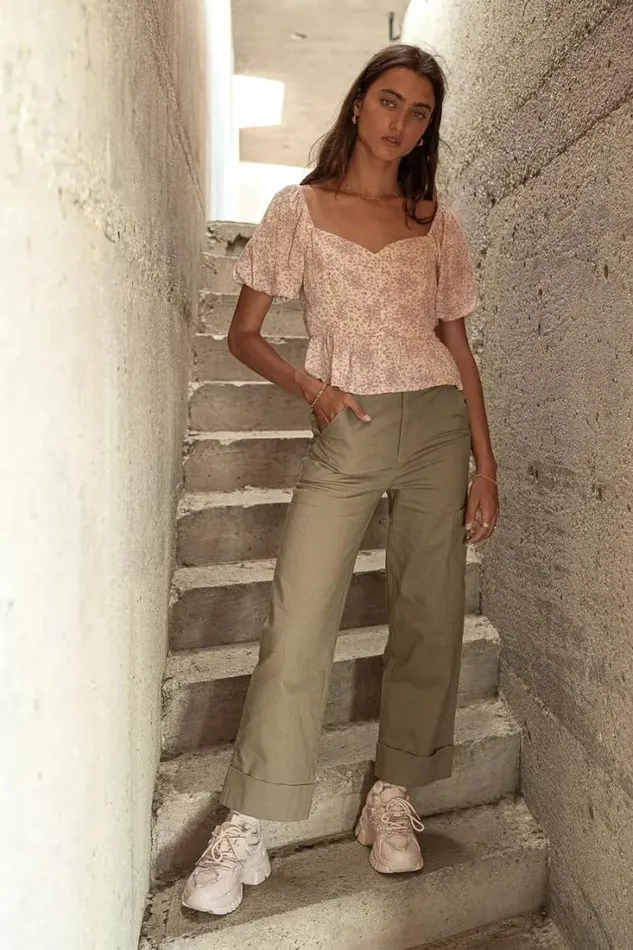 Bohme Pants Kienna Cargo Pants In Olive Olive 8211 Women