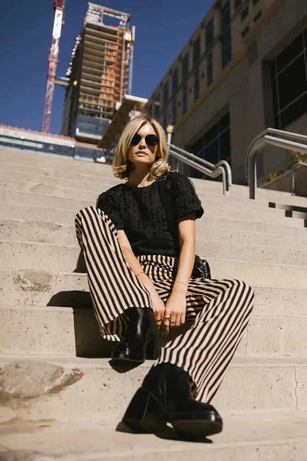 Bohme Pants Max Striped Pants Black 8211 Women Bohme Pants Max Striped Pants Black 8211 Women