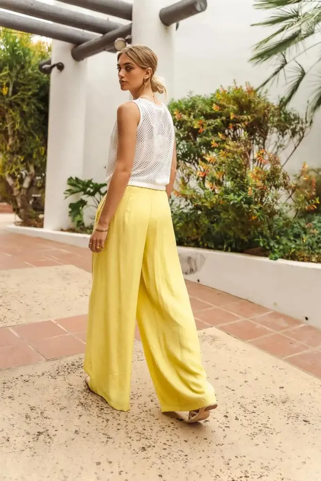 Bohme Pants Nova Wide Leg Pants In Yellow Yellow 8211 Women Bohme Pants Nova Wide Leg Pants In Yellow Yellow 8211 Women