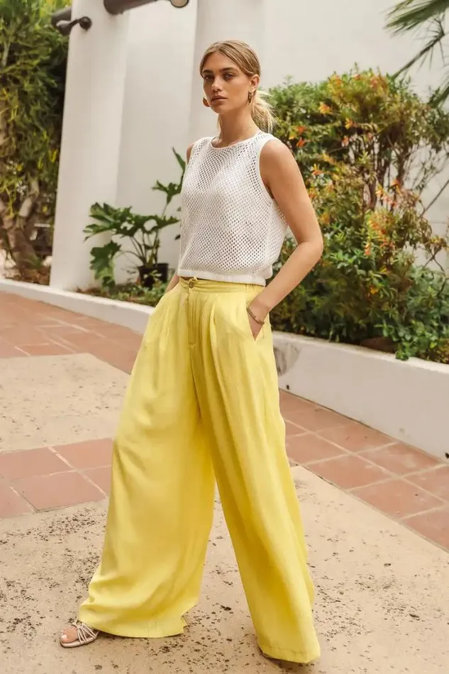 Bohme Pants Nova Wide Leg Pants In Yellow Yellow 8211 Women Bohme Pants Nova Wide Leg Pants In Yellow Yellow 8211 Women
