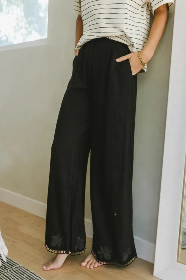 Bohme Sets Katniss Embroidered Pants In Black Black 8211 Women