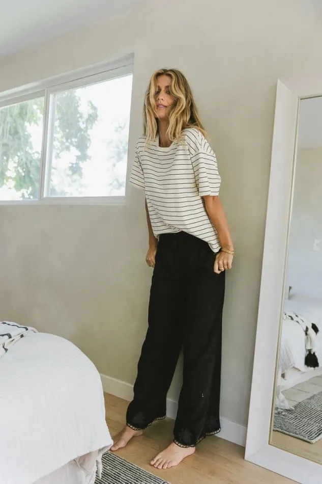 Bohme Sets Katniss Embroidered Pants In Black Black 8211 Women Bohme Sets Katniss Embroidered Pants In Black Black 8211 Women