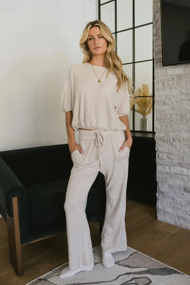 Bohme Sets Keiko Ribbed Top In Cream 8211 FINAL SALE Cream 8211 Women Bohme Sets Keiko Ribbed Top In Cream 8211 FINAL SALE Cream 8211 Women