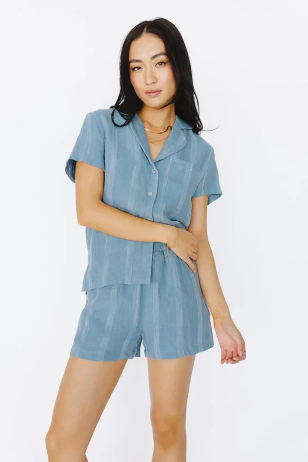 Bohme Sets Maddox Shorts In Blue 8211 FINAL SALE Blue 8211 Women Bohme Sets Maddox Shorts In Blue 8211 FINAL SALE Blue 8211 Women