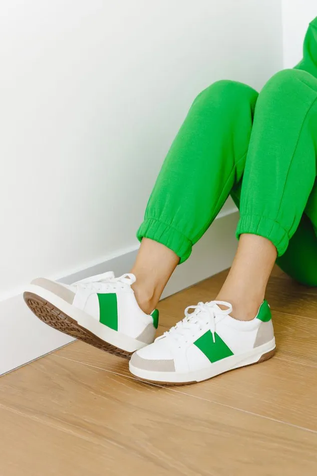 Bohme Shoes Nemesia Court Sneakers In Emerald Emerald 8211 Women