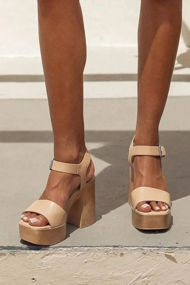 Bohme Shoes Sadie Platform Heels In Tan Tan 8211 Women