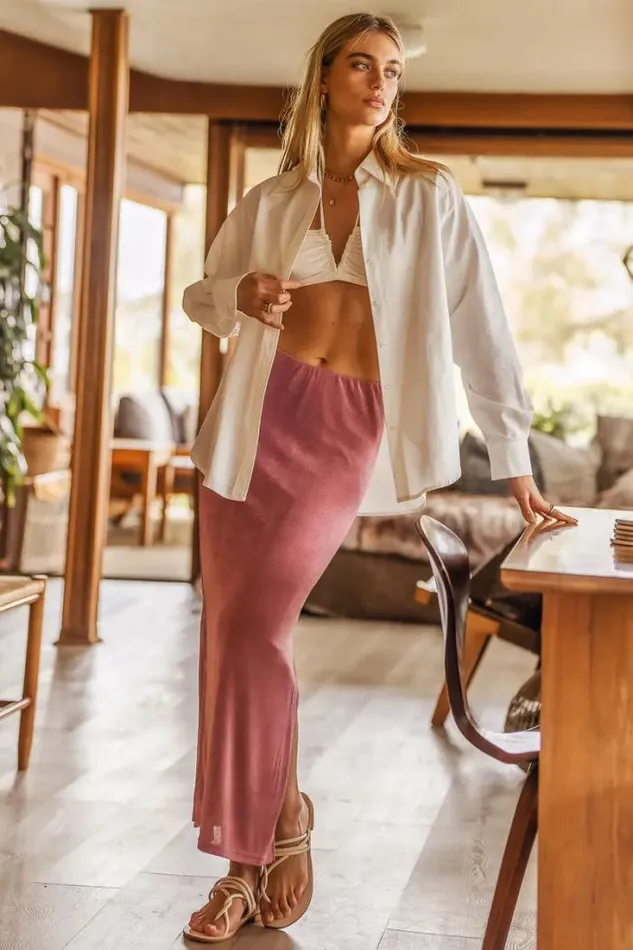 Bohme Skirts Davina Maxi Skirt In Pink Pink 8211 Women