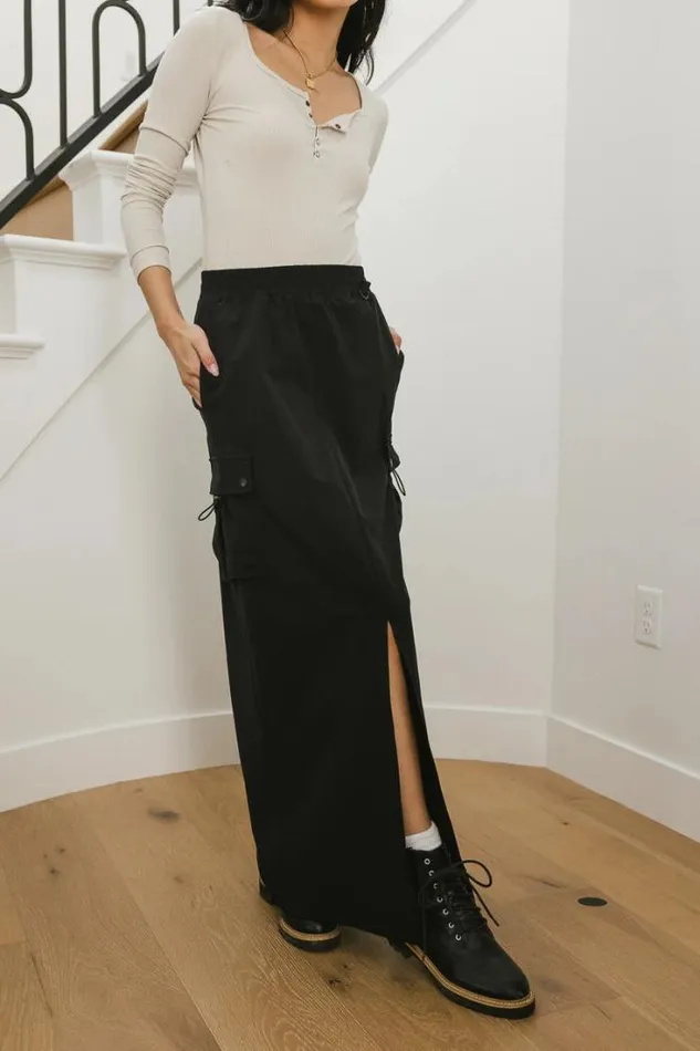 Bohme Skirts Ellie Cargo Skirt In Black Black 8211 Women Bohme Skirts Ellie Cargo Skirt In Black Black 8211 Women