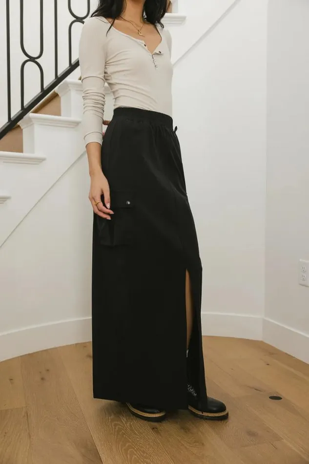 Bohme Skirts Ellie Cargo Skirt In Black Black 8211 Women Bohme Skirts Ellie Cargo Skirt In Black Black 8211 Women