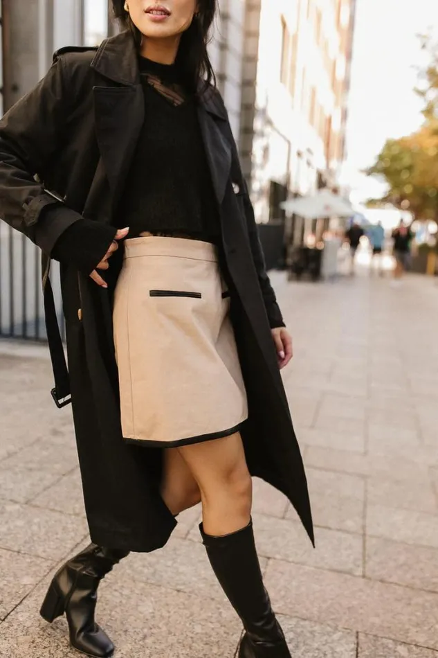Bohme Skirts Finch Mini Skirt Khaki 8211 Women Bohme Skirts Finch Mini Skirt Khaki 8211 Women
