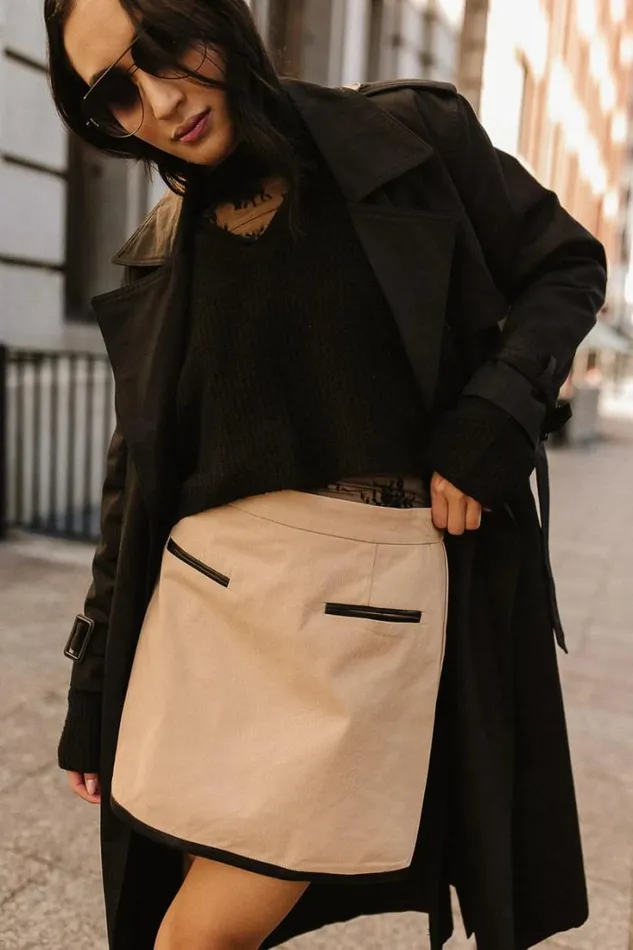 Bohme Skirts Finch Mini Skirt Khaki 8211 Women Bohme Skirts Finch Mini Skirt Khaki 8211 Women