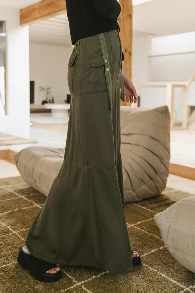 Bohme Skirts Hadlee Utility Maxi Skirt In Olive 8211 FINAL SALE Olive 8211 Women Bohme Skirts Hadlee Utility Maxi Skirt In Olive 8211 FINAL SALE Olive 8211 Women