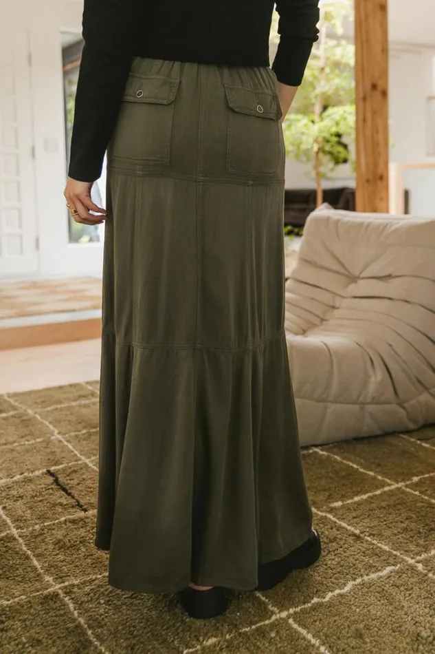 Bohme Skirts Hadlee Utility Maxi Skirt In Olive 8211 FINAL SALE Olive 8211 Women Bohme Skirts Hadlee Utility Maxi Skirt In Olive 8211 FINAL SALE Olive 8211 Women