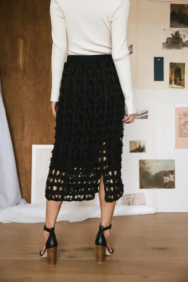 Bohme Skirts Open Cage Knit Skirt In Black Black 8211 Women Bohme Skirts Open Cage Knit Skirt In Black Black 8211 Women